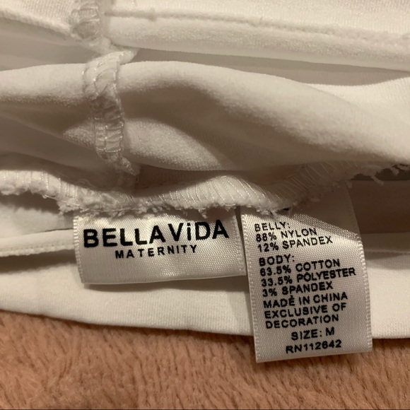 White maternity shorts - Picture 3 of 3